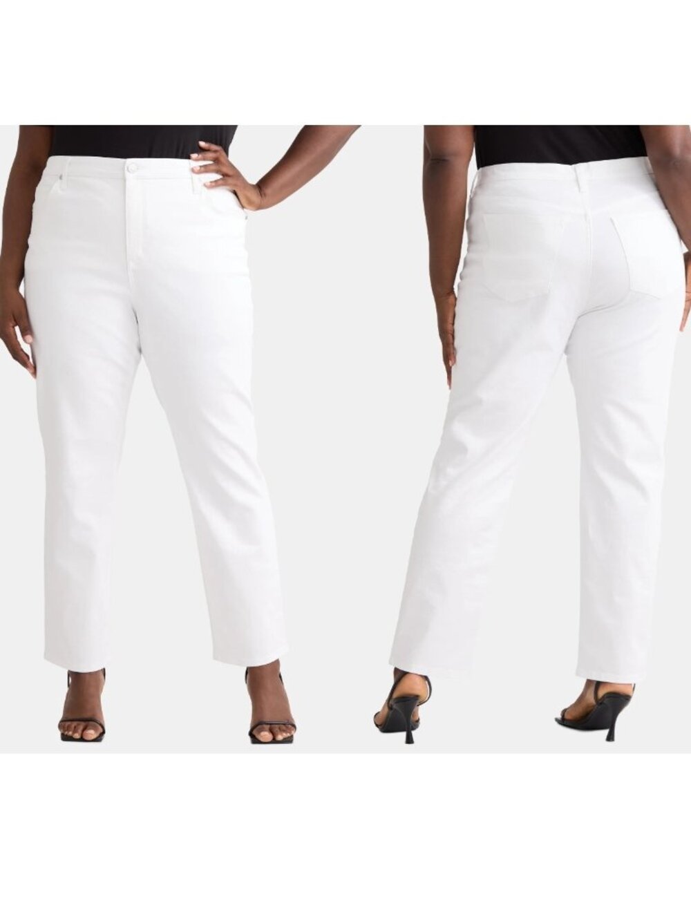 NWT Terra & Sky Women's Plus Size Straight Jeans Size 26W Petite